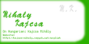 mihaly kajcsa business card