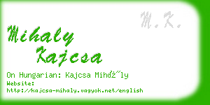 mihaly kajcsa business card